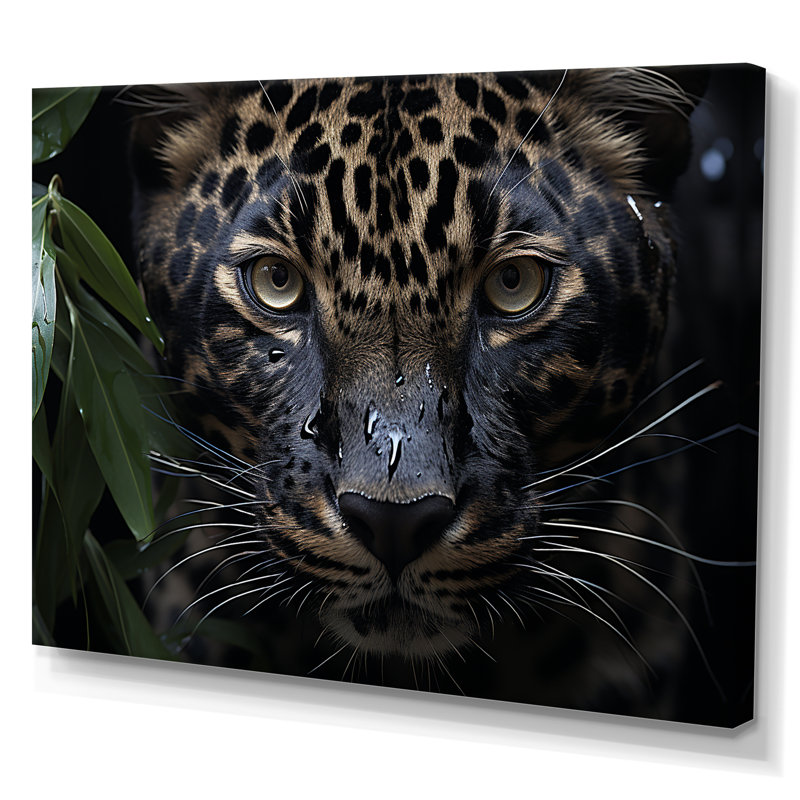 «Candide Jungle Captivation Leopard I», reproduction sur toile, H 34 po x l 44 po x P 1,5 po, Toile tendue