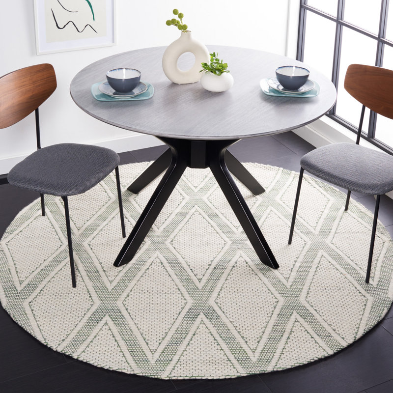 Marbella Hand Woven Performance Geometric Rug, Round 6'