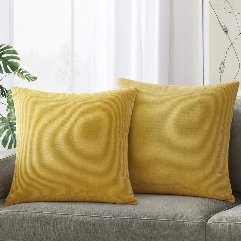 Dardel Velvet Scatter Cushion Cover, Ocher