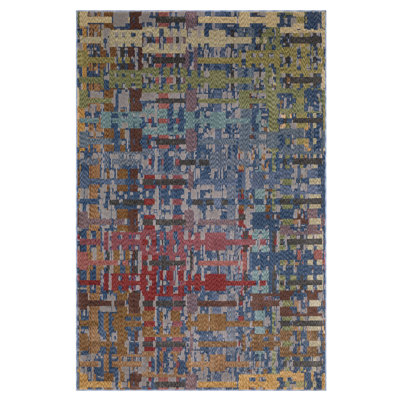 Tapis bleu / multicolore Holub
