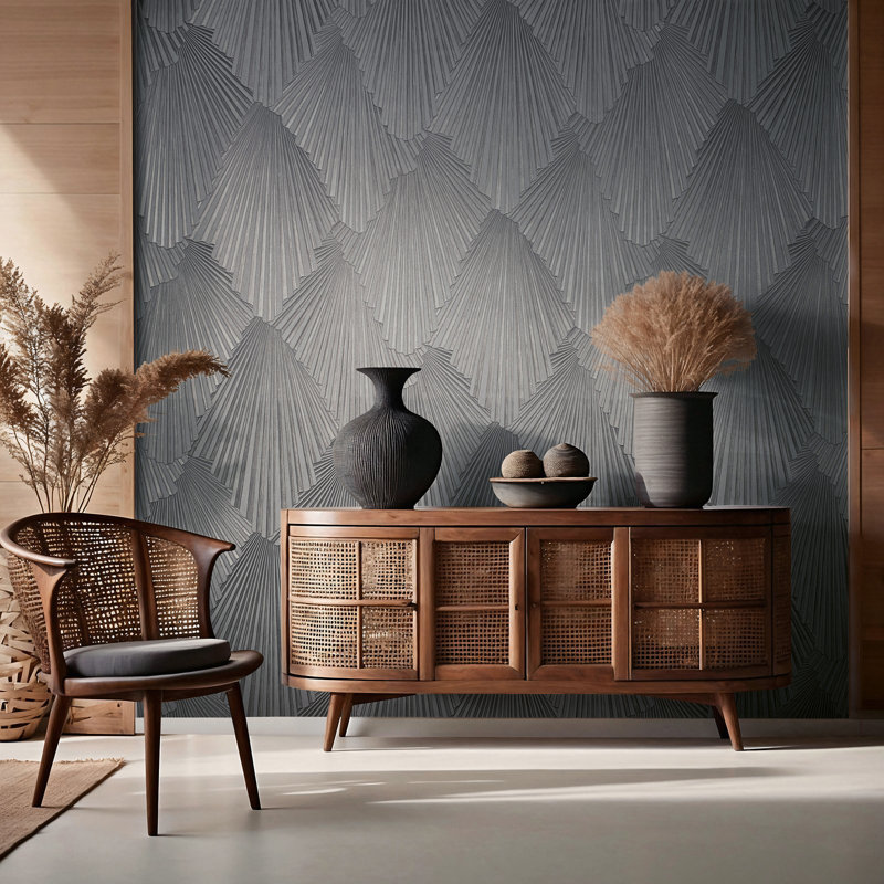 Galerie Fashion Icon Graphic Wallpaper, Grey