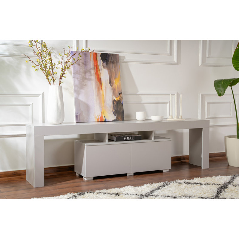Nordure Unfinished TV Stand for TVs up to 75", Grey