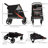 Foldable Standard Stroller Pet Stroller with Storage Smooth Ride with Shock Absorption-91023645