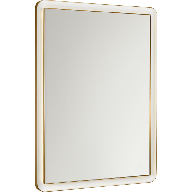 Miroir rectangulaire Chopin, H 48 po x l 36 po x P 1,5 po, Bronze brillant