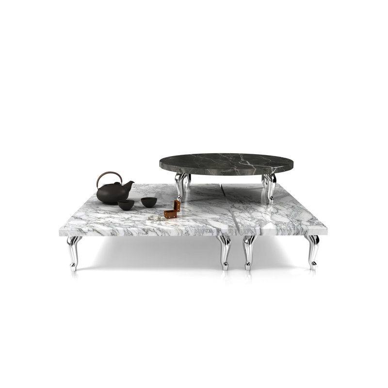 Bassotti Coffee Table, 38" H x 28.3" W x 15.7" D, Grey