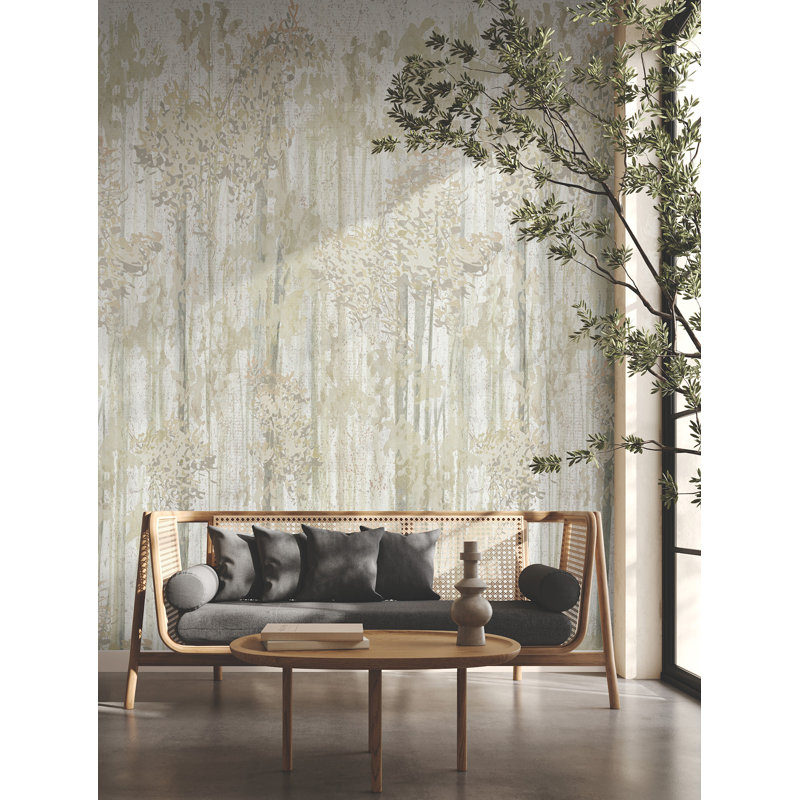 Murale forêt Aspen Grove, Gris