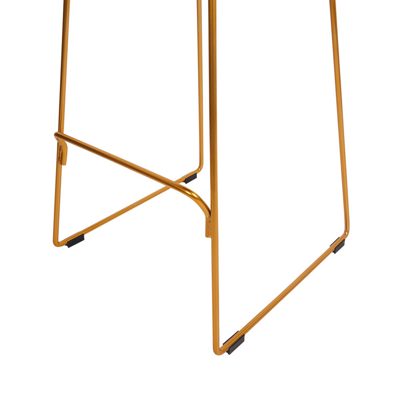 Cayuse Upholstered Counter Stool with Metal Frame, Gold