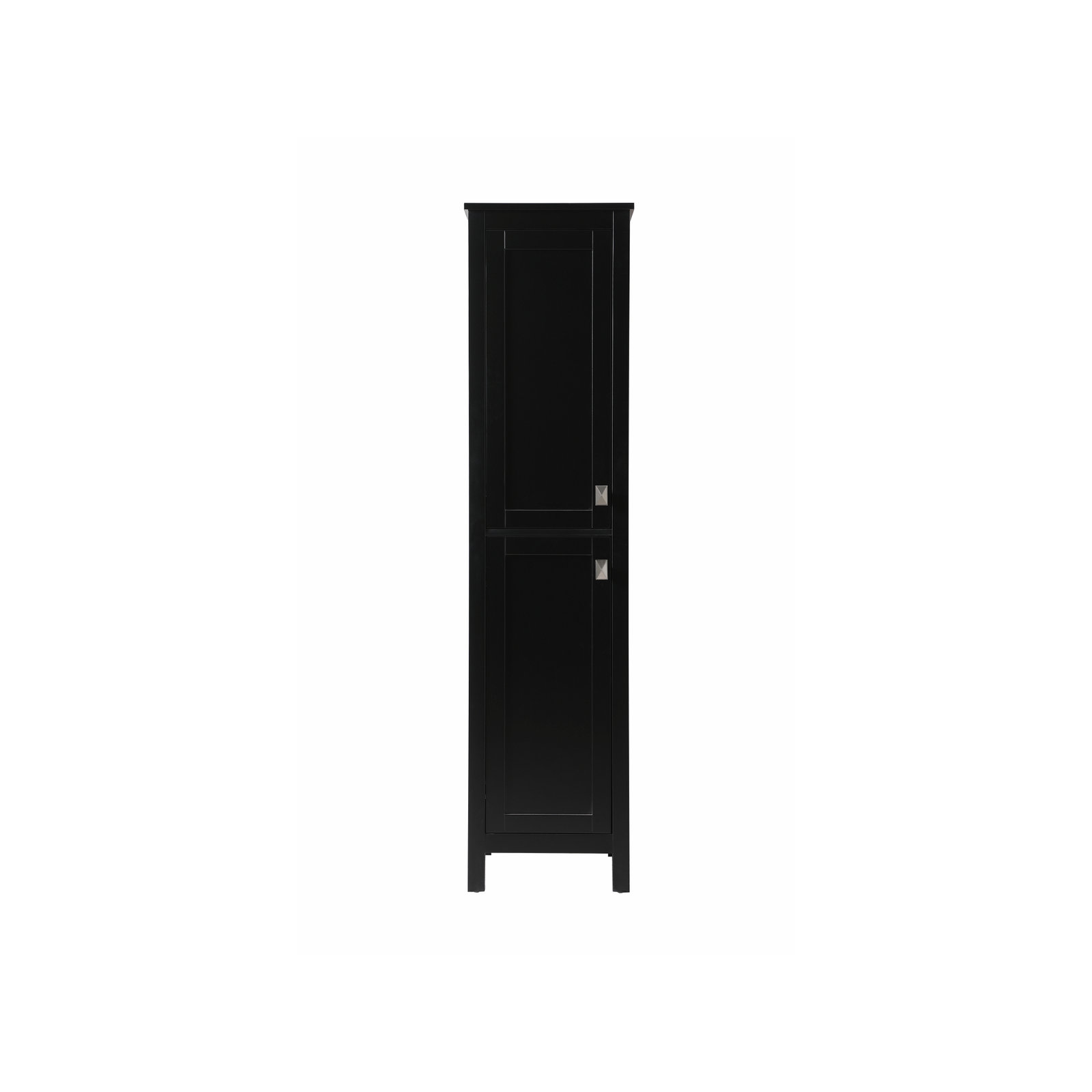 Destinymarie Linen Cabinet, Black/Brushed Nickel, 65"H x 16"W x 22"D