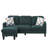 72.64” L-Shaped Corduroy Sectional Sofa With Movable Ottoman & Storage Pocket – Reversible Chaise, Removable Covers, 4-Seat, 900 Lbs Weight Capacity -Green-268550419