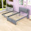 Lit plateforme double en lin avec lit gigogne multifonctionnel-1150559820