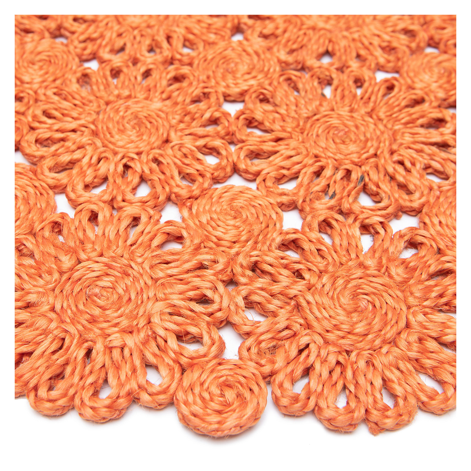 Bladwell Jute Round Placemat, Clementine