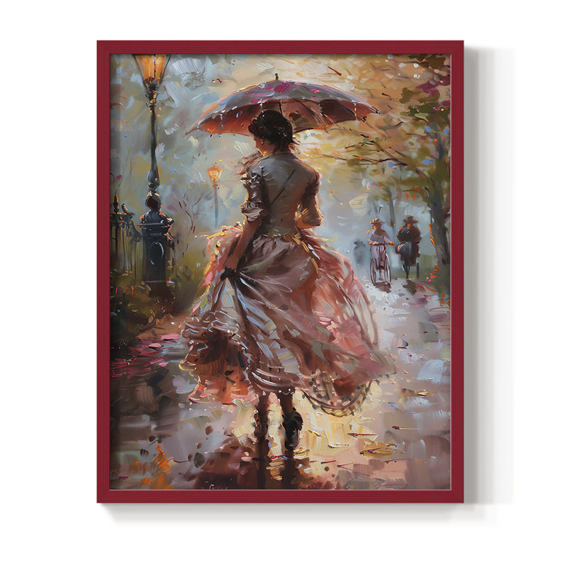 Reproduction encadrée WOMEN Series DCCxxxii - bois massif, Rouge, H 15 po x l 12 po