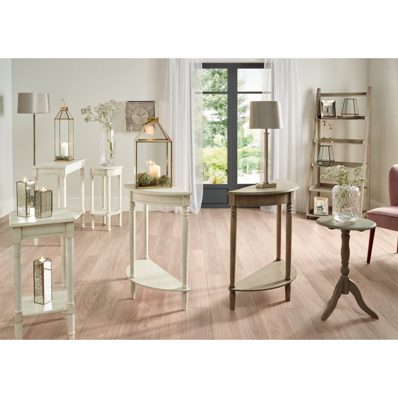 Abree Solid Wood End Table, White