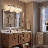 Besima 4-Light Hammered Glass Dimmable Vanity Light-781668504