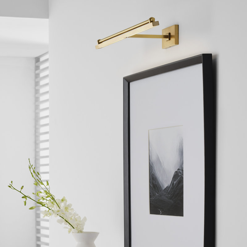 Kal Dimmable LED Wall Mounted Picture Light, Polished Nickel