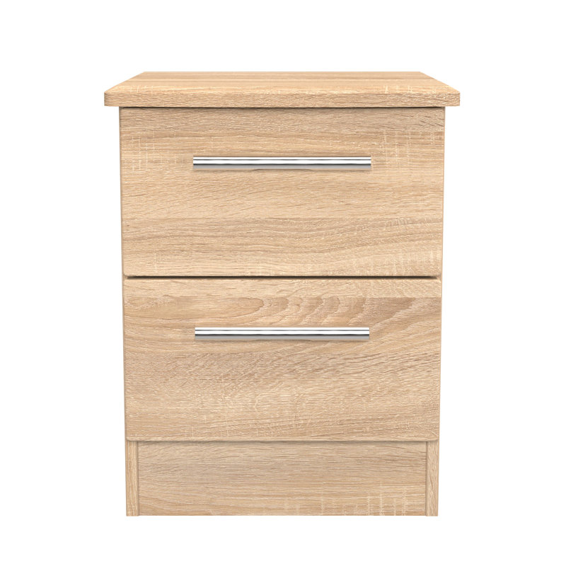 Borgeson 40cm W Manufactured Wood Bedside Table, Bardolino Oak
