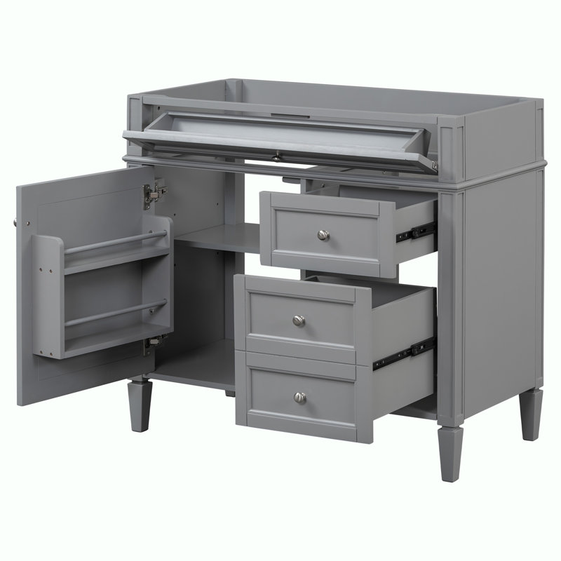 Meuble-lavabo 36 po sans lavabo supérieur, Gris