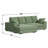 Daisy Cozy Corduroy L-Shaped Sectional Left or Right Reversible-674538534
