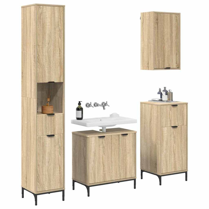 60.5cm Bathroom Vanity Base Only, Sonoma Oak