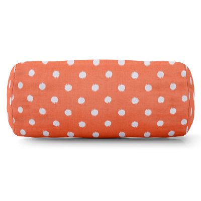 Ikat Dot Round Outdoor Bolster Throw Pillow
