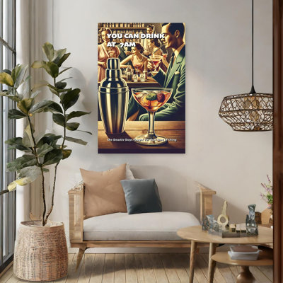 «Retro Cocktail Party», reproduction d'art rétro rétro