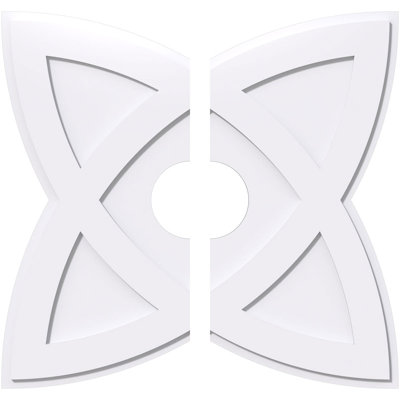 Médaillon de plafond contemporain en PVC de qualité architecturale 34 po x P 7 po x P 12 3/4 po x P 1 po Cosmo