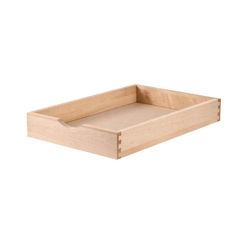 Tiroirs d'armoire à fermeture en douceur, tablette coulissante et tablette coulissante en bois Lynetta