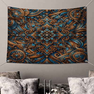Intricate Mandala Pattern Wall Tapestry - Mandala Wall Decor