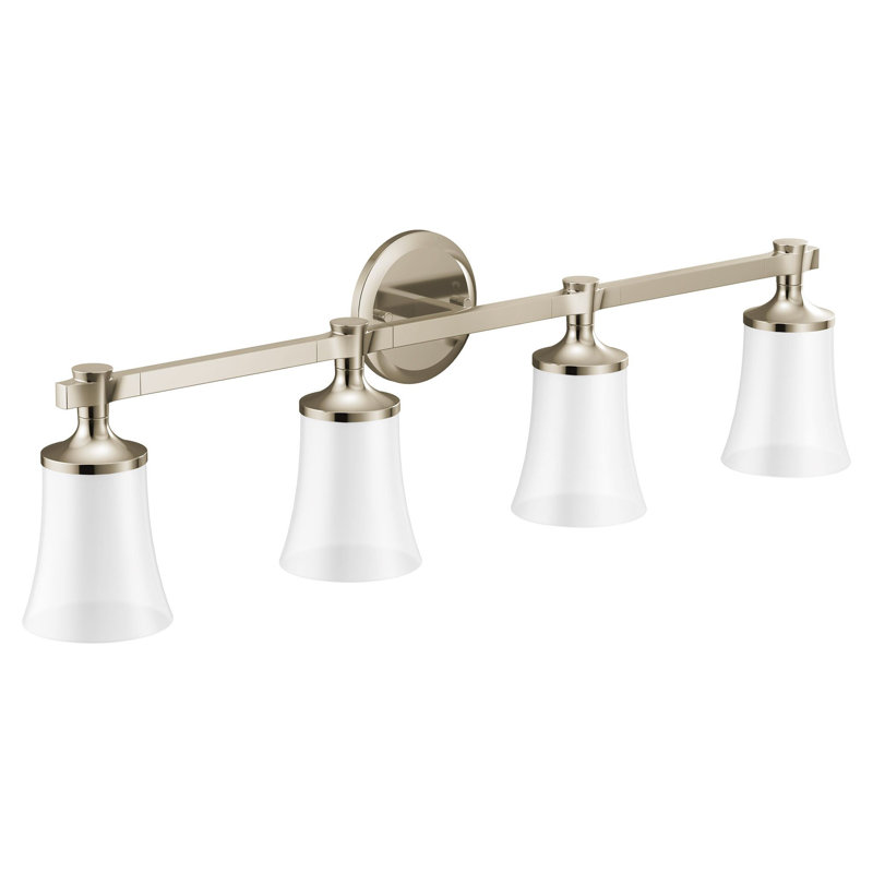 Éclairage pour salle de bain 4 lumières Flara, Nickel poli