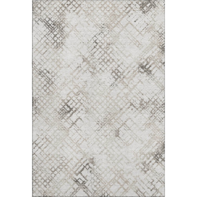 Premium Machine Washable Prisco Taupe Rug
