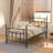 2 Set Bed Frame, 2Pcs Twin Size Metal Platform Bed, Mattress Foundation With Headboard, No Box Spring Needed-327852603