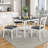 Chicraft Modern 5-Piece Dining Table Set with Solid Wood Frame and Waterproof Top-120147044-120147041-120147046