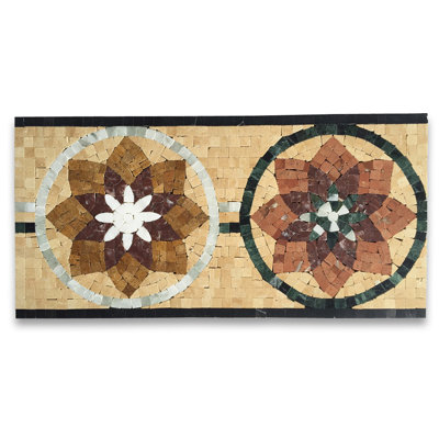 7.9 in. x 15.7 in. Marble Tile