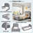 Upholstered Daybed With Classic Stripe Shaped Headboard-596423779