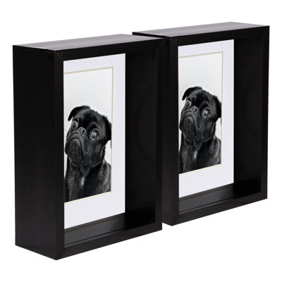 Nicola Spring - 5" x 7" 3D Deep Box Photo Frames - 4" x 6" Mount