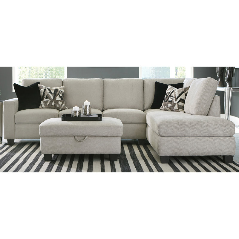 Upholstered L-Shaped Sectional Right Hand Facing
