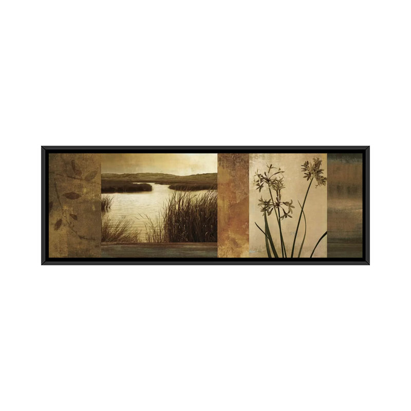 « laguna i », impression sur toile, H 16 po x l 48 po x P 1,5 po, Toile avec cadre noir