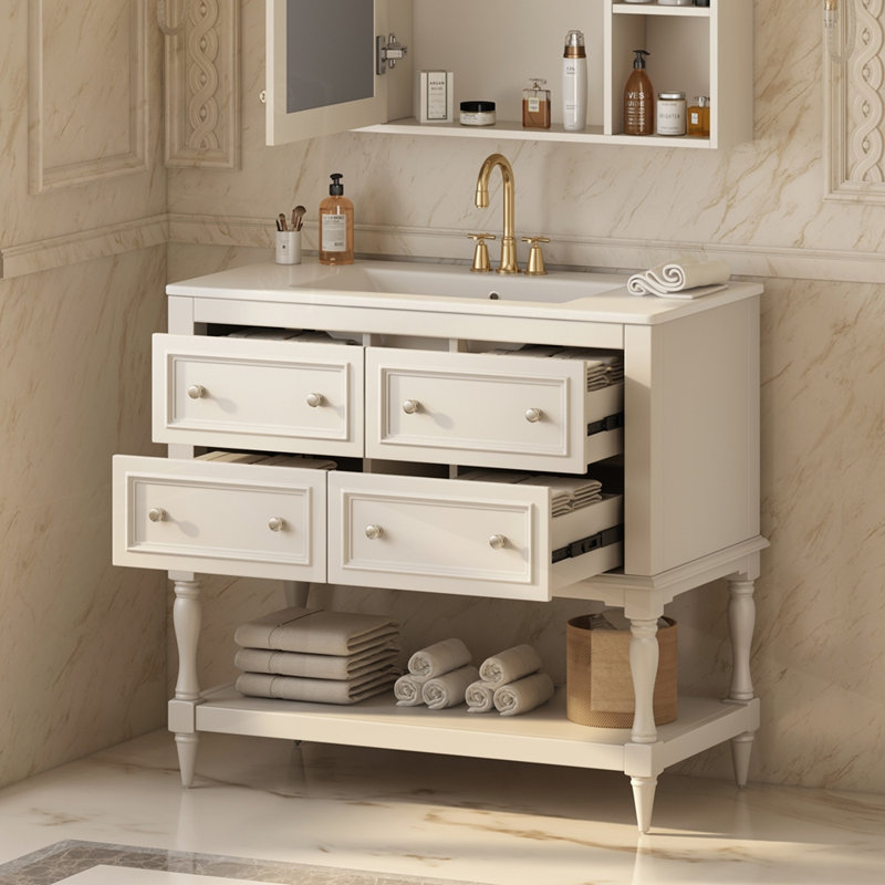Ensemble de meuble-lavabo avec lavabo et 4 tiroirs
