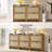 33'' Bohemian Rattan Large Capacity Shoe Storage Cabinet, 5-Tier Shelves-2129562227-2130420715