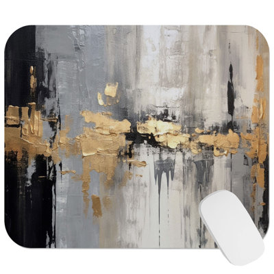 Abstract Dream III Brush Strokes Transitional Gaming Cute Office Laptop Desk Pad Gift Mat Square Rectangle Non-Slip Mousepad