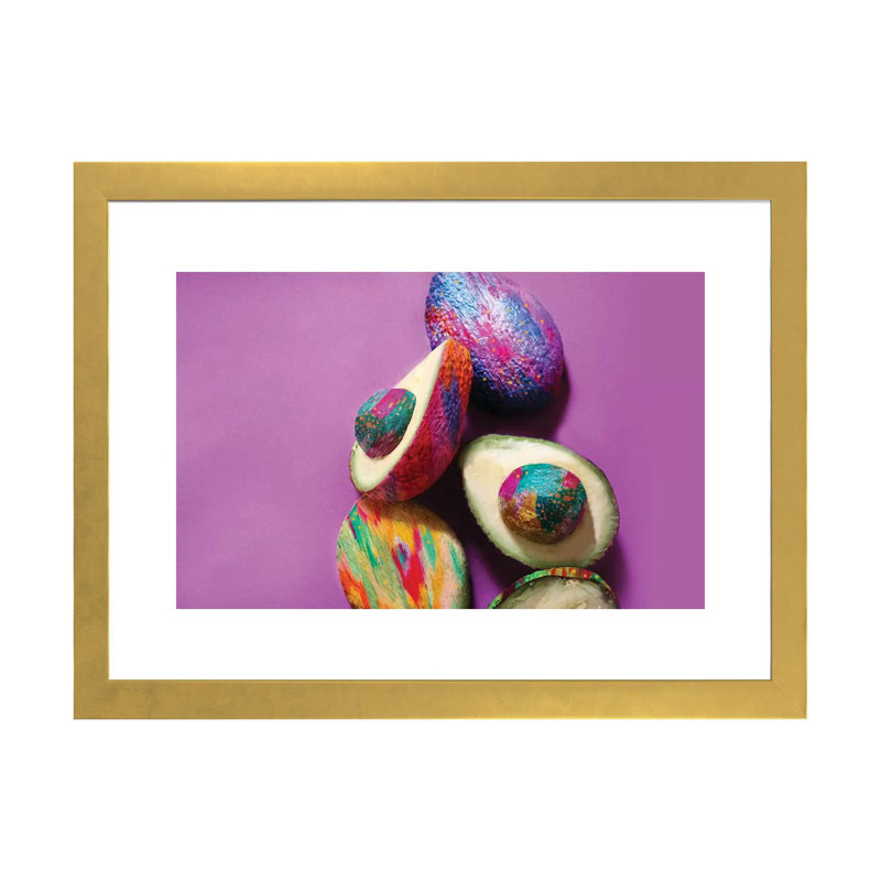 Avocat par EttaVee-impression d’art graphique, H 24 po x l 32 po x P 1 po, Papier encadré doré, Blanc
