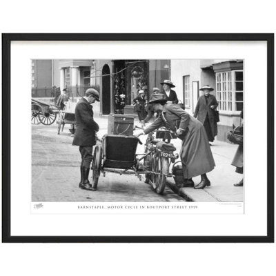 Barnstaple, Motor Cycle In Boutport Street 1919 - Single Picture Frame Print