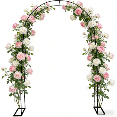 140cm W x 38cm D Metal Garden Arch Trellis Arbour for Rose Climbing Trellis Wedding Decoration