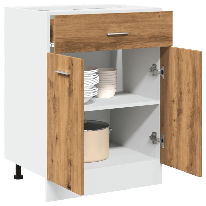 Arush Drawer Bottom Cabinet Lyon 60x46x81.5 cm Engineered Wood, Artisan Oak
