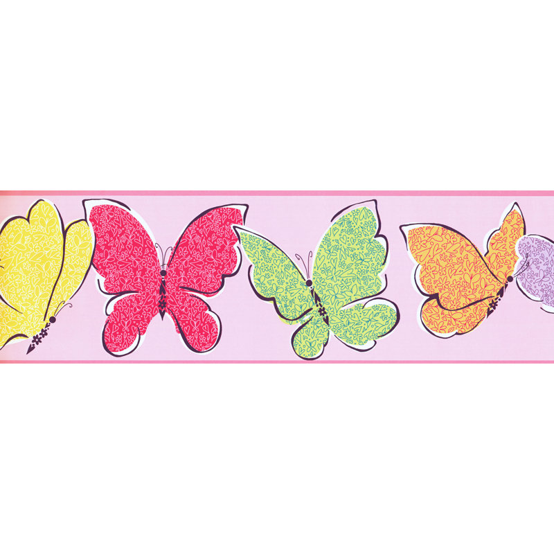 Junot Floral Border, Pink/Green