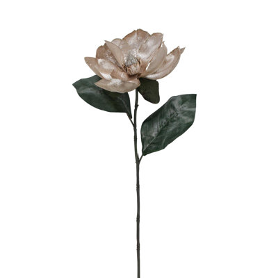 Tige de fabrication de magnolia artificielle rose et verte 20 po