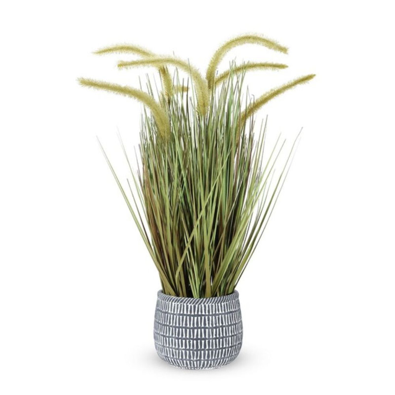 Herbe artificielle 21 po en pot