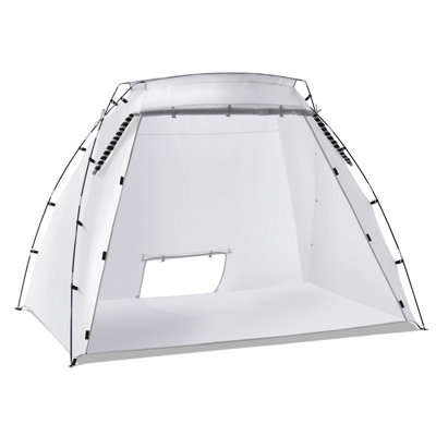 Cabine de peinture portable, plus grande tente de peinture en aérosol avec plancher intégré et écran en filet, station de peinture pour outils de bricolage, abri de peinture 7,5 x 5,2 x 5,2 pi