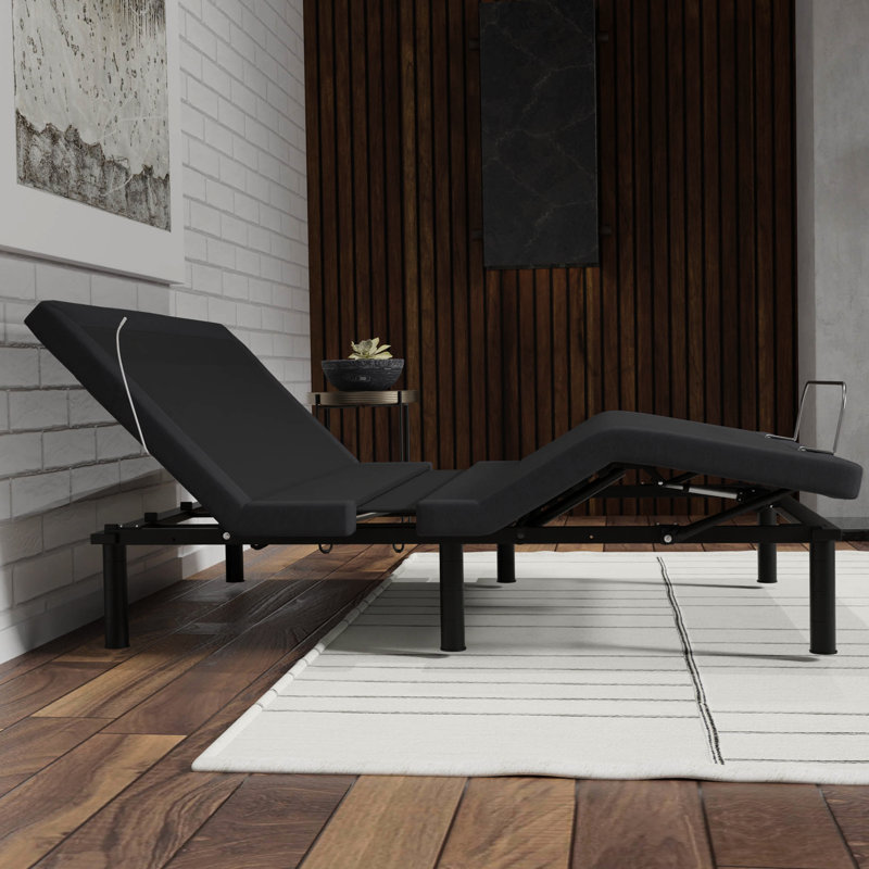 Base pour grand lit avec pieds réglables de 3 à 12 po et base de lit à commande vocale, zéro utilisateur