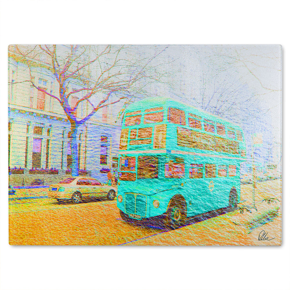 London Bus Front Glass Chopping Board